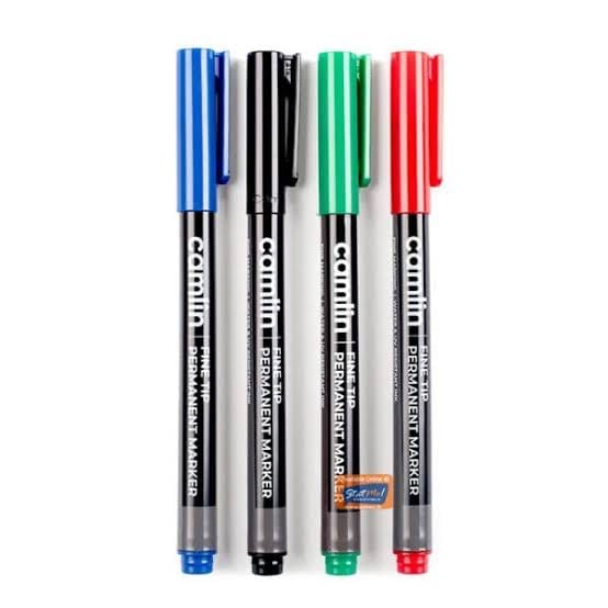 Camlin Permanent Marker Set – Assorted Colours (Pack of 4)