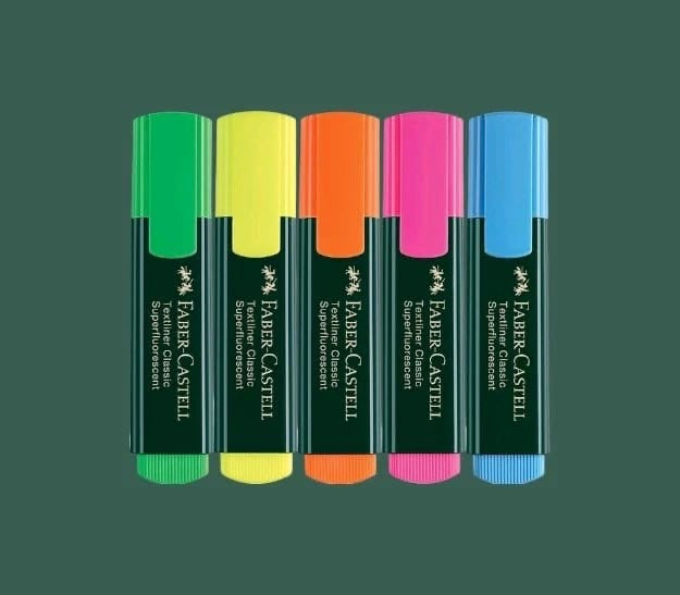 Faber-Castell Textliner Highlighter Set (Pack of 5)