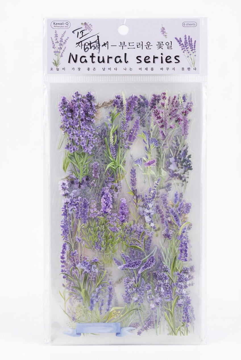 Natural flower stickers