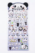 Panda embossed stickers