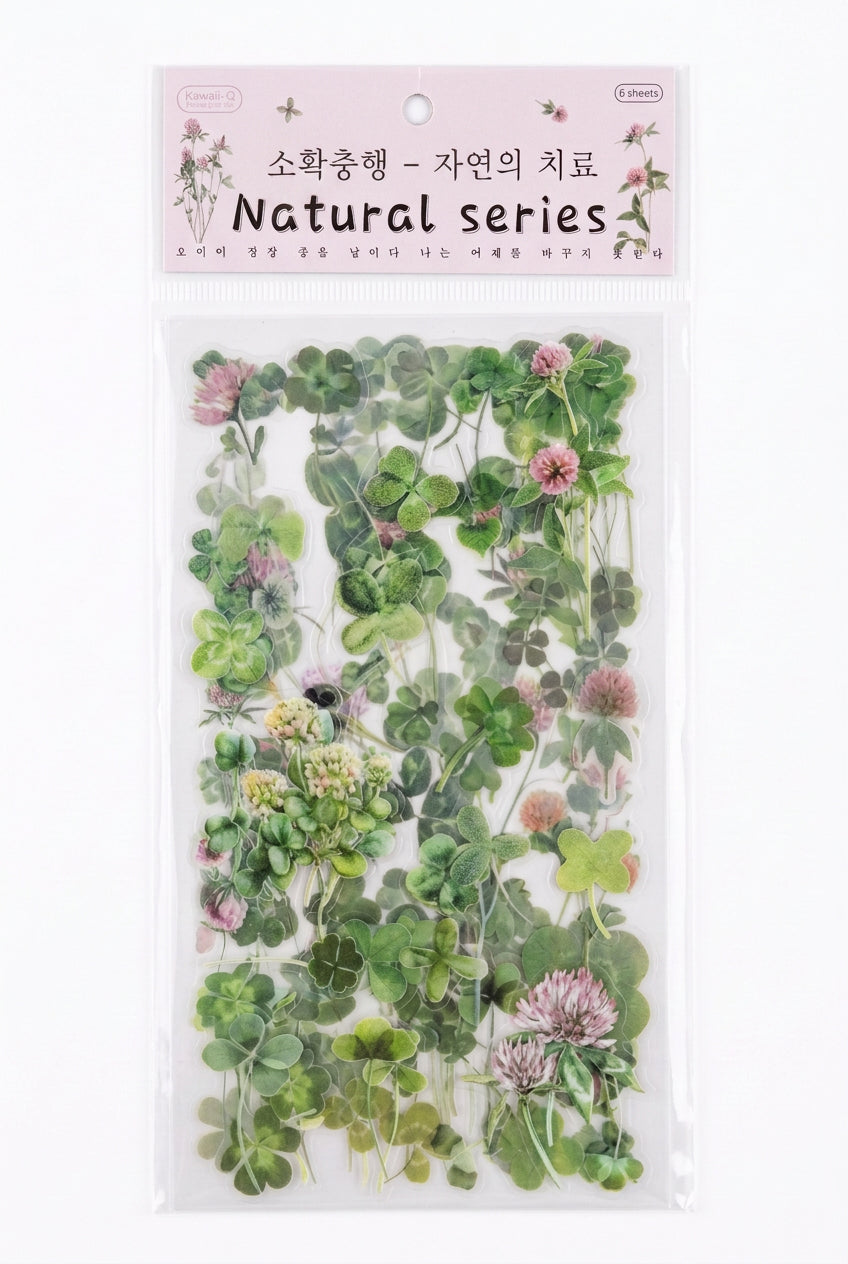 Natural flower stickers