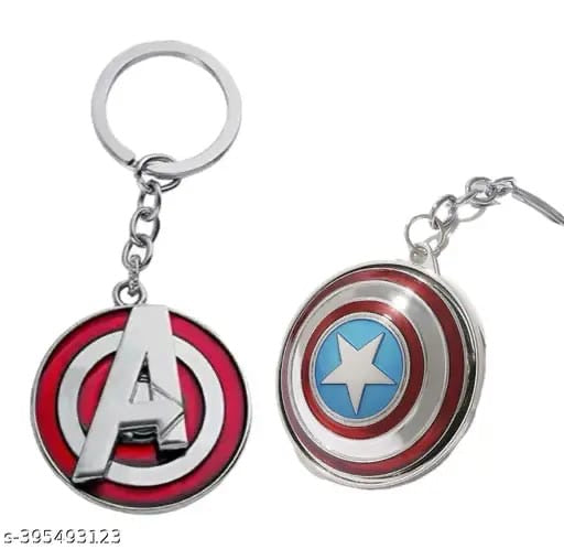 Captain America Shield Metal Keychain
