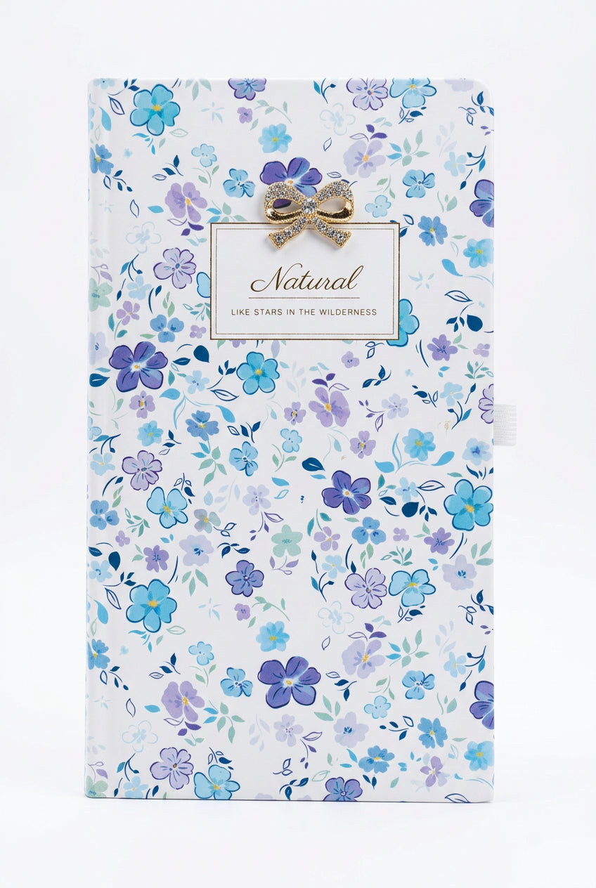 Flowers with golden bow Notebook