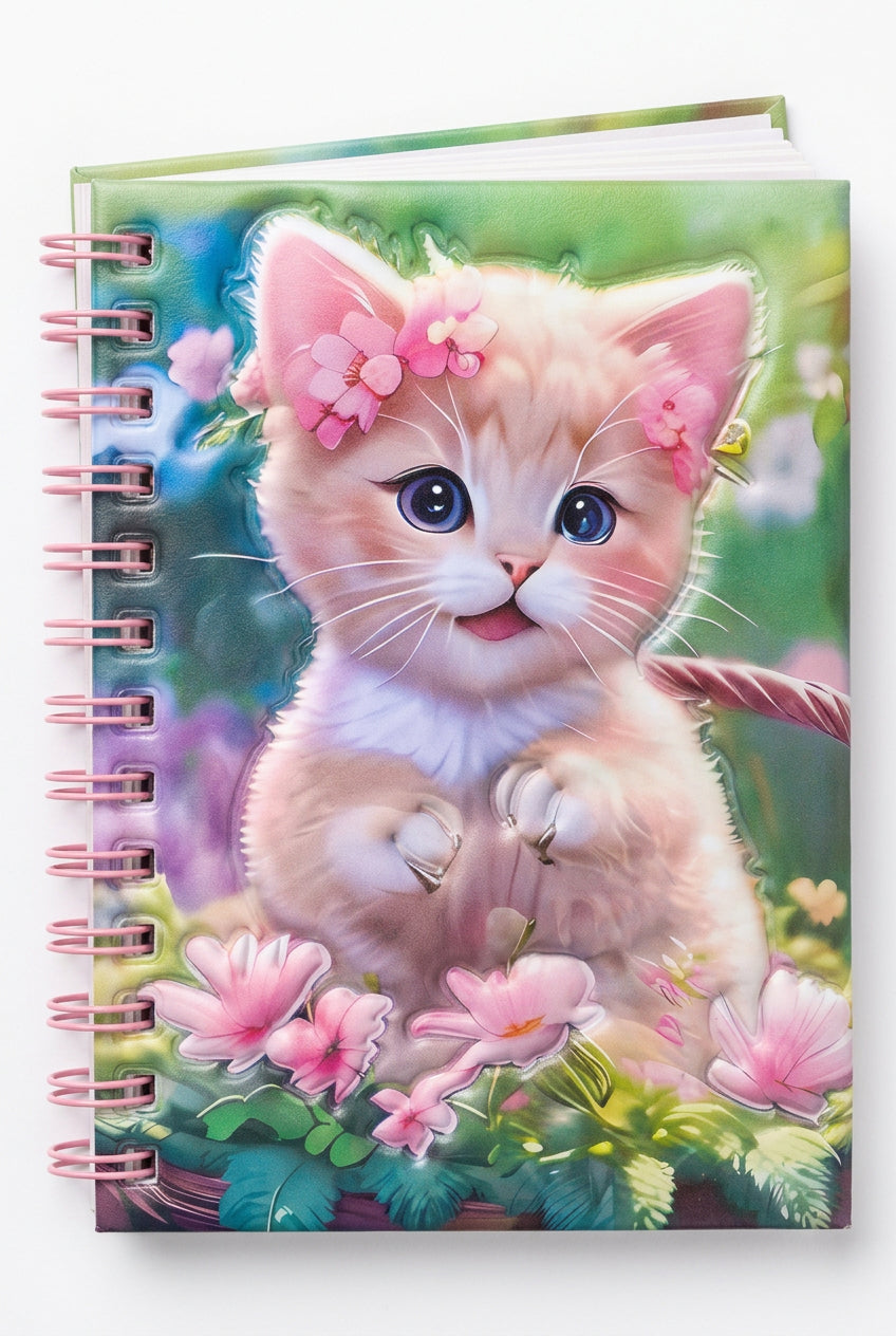Cute kitty spiral notebook