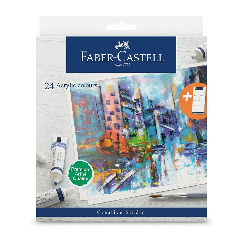Faber castell Artist Water Colour Tubes – 24 Shades (9ml Each)